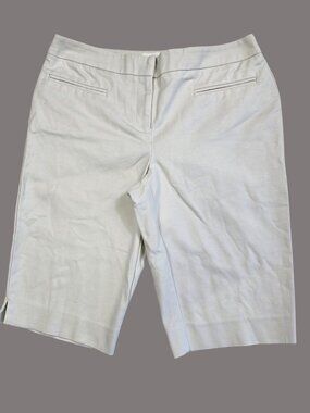 Chicos Womens Beige Bermuda Shorts Size 0 Small